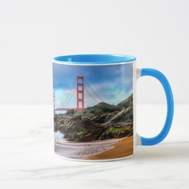 Caneca Golden gate bridge no por do sol (Direita)