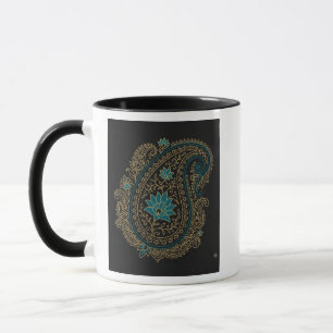 Caneca Golden Paisley Lotus