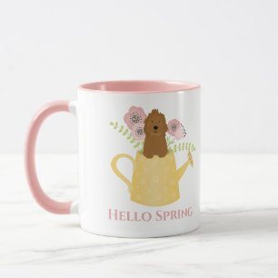 Caneca Goldendoodle Na Regador