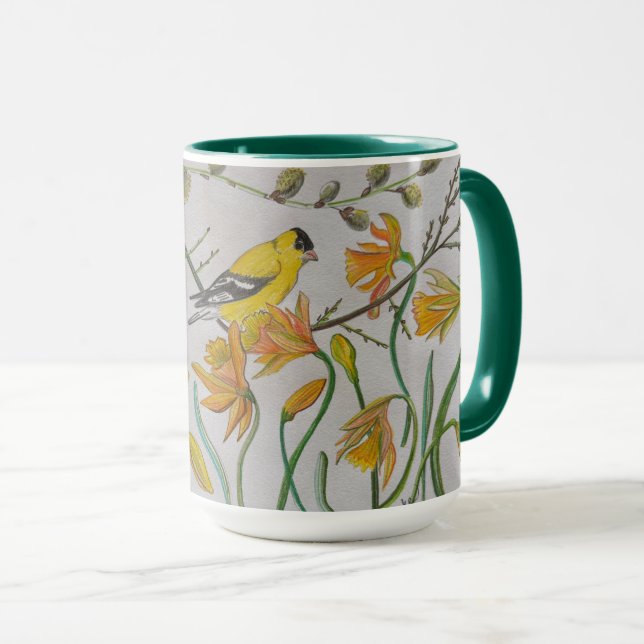 Caneca Goldfinch e Daffidols Mug (Frente Esquerda)