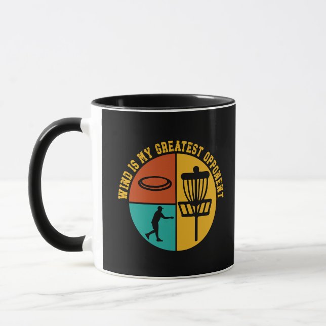 Caneca Golf de Disco Funny Design Retro em Disco Golf (Esquerda)