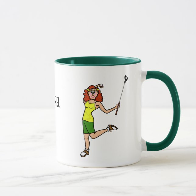 Caneca Golf Diva Red Hiar Golfer Mug (Direita)