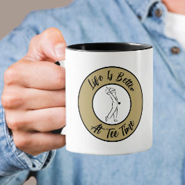 Caneca Golfe Tee Tempo Humor Engraçado Esporte Trocadilho