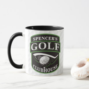 Caneca Golfer ADNAME Player Golf Ball Club Clubhouse