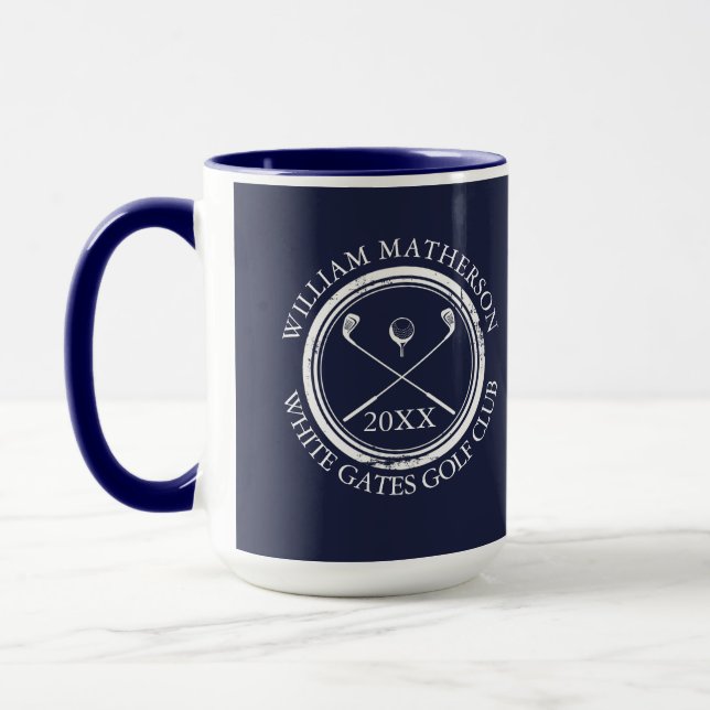 Caneca Golfer e Club Name Date Marinho Blue (Esquerda)