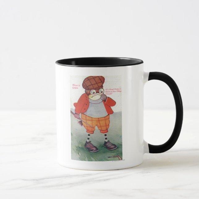 Caneca Golfing Owl Noting Silence é Ouro (Direita)