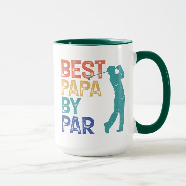 Caneca Golfista Retro - Melhor Papa De Par (Direita)