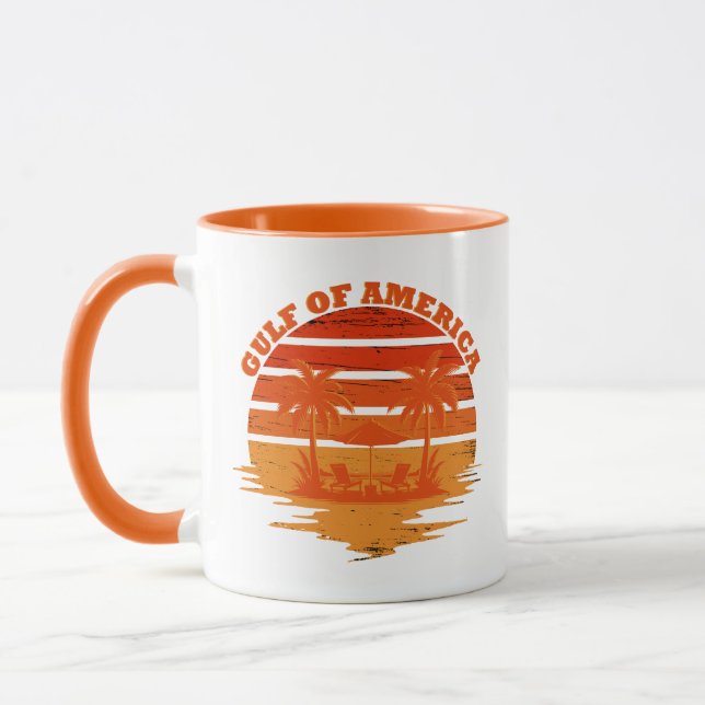 Caneca Golfo da América antigo patriótico americano (Esquerda)
