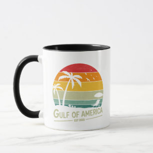 Caneca Golfo dos EUA América antigo patriótico americano