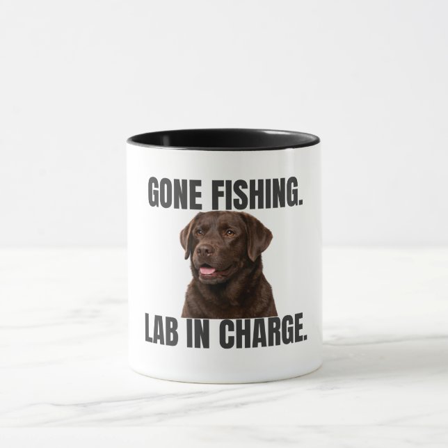 Caneca Gone Fishing Lab in Charge Mug (Centro)