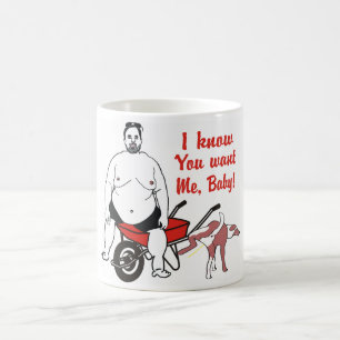 Caneca gorda repulsivo engraçada do homem