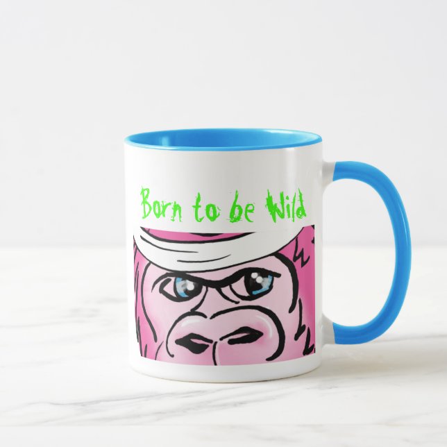 Caneca Gorila cor-de-rosa com Sweatband (Direita)