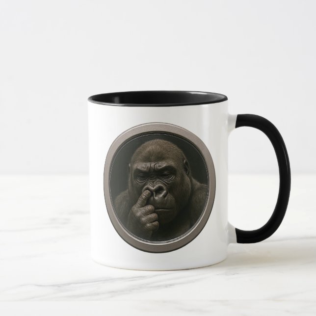 Caneca Gorille doigt dans le nez (Direita)