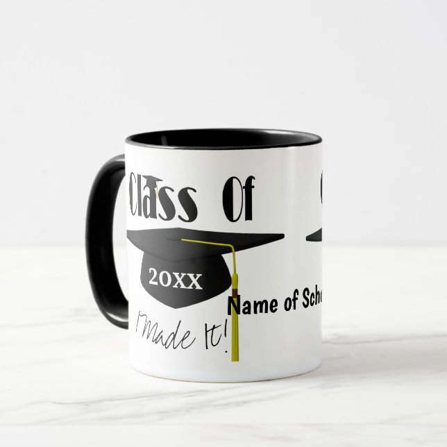 Caneca Gorra de Formatura e Pingente Eu Fiz Fofo (Frente Esquerda)