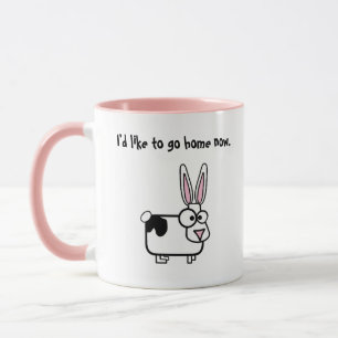 Caneca Gostaria de Ir para Casa Agora, Vaca Engraçada / D