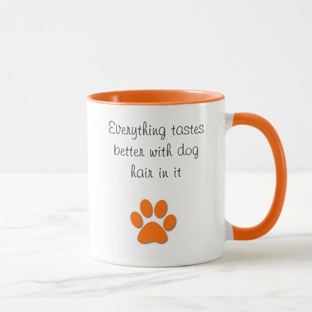 Caneca Gostos melhor com cabelo de cão (Direita)