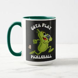 Caneca Gota Verde Engraçada Jogar Pickleball