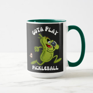 Caneca Gota Verde Engraçada Jogar Pickleball