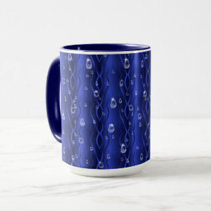 Caneca Gotas de chuva em metal azul
