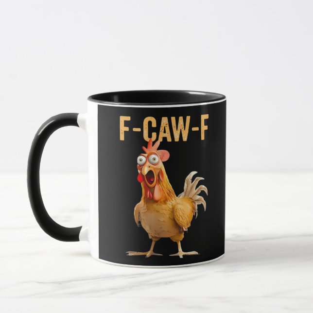Caneca Gothic Funny Humor Crow F-Caw-F (Esquerda)