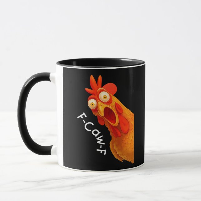 Caneca Gothic Humor Funny F-Caw-F Crow (Esquerda)