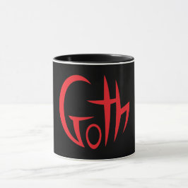 Caneca Gótico (Apontado) (Vermelho)