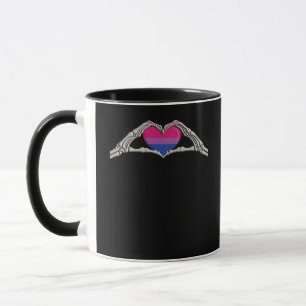 Caneca Gótico Bissexual com Mãos Ósseas