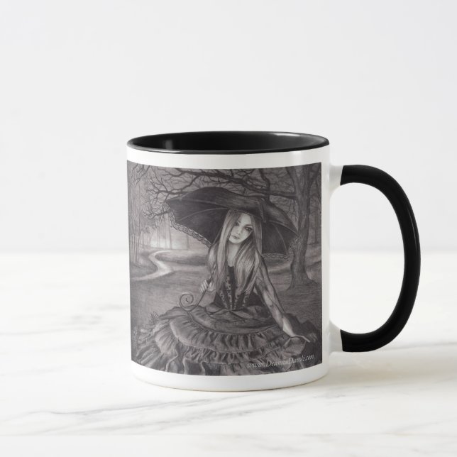 Caneca gótico da arte da caneca do Dia das Bruxas (Direita)