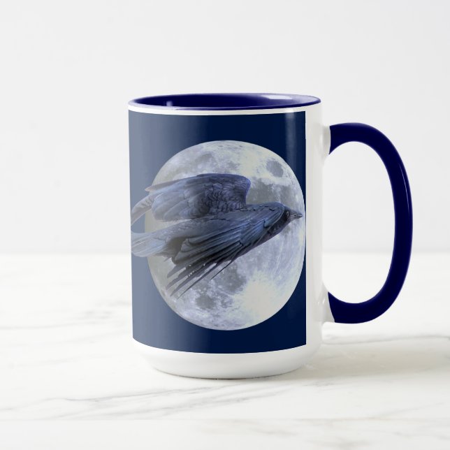 Caneca Gótico negro voador Raven & Moon Willife Design (Direita)