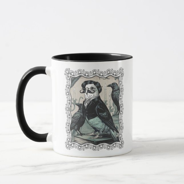 Caneca Gótico Orçamento Edgar Allan Poe Inspirou Parakeet (Esquerda)