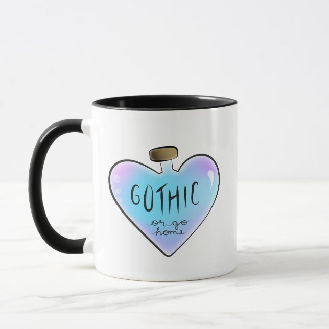 Caneca Gótico ou Go Home Mug (Roxo/Azul) (Esquerda)
