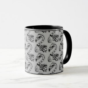 CANECA GÓTICO PUNK ROCKER FLAMINGO, HÁBULAS, CABELO ESPIR