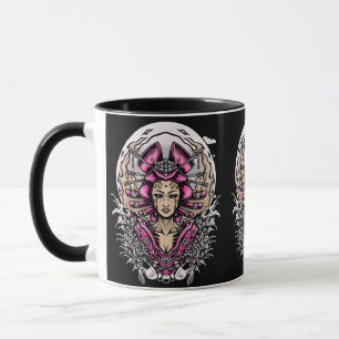 Caneca Gótico rosa e preto