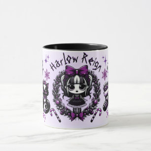 Caneca Gótico Roxo e Gótico Negra