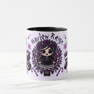 Caneca Gótico Roxo e Gótico Negra
