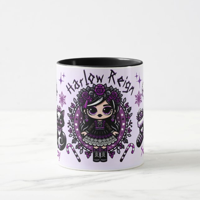 Caneca Gótico Roxo e Gótico Negra (Centro)