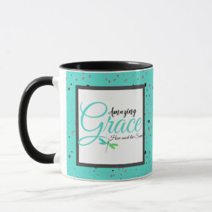 Caneca Graça Incrível azul-petróleo e preto