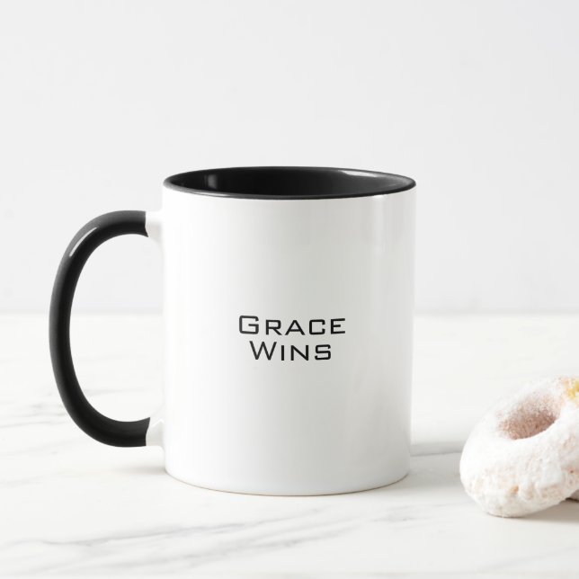 Caneca Grace ganha cristão branco e preto (Com Donut)