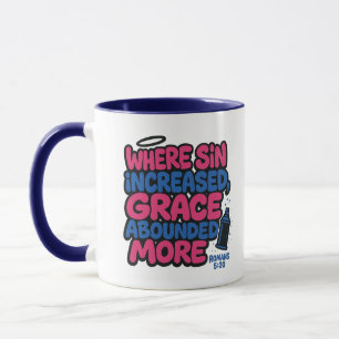 Caneca "Grace Me Pegou" - Romanos 5:20