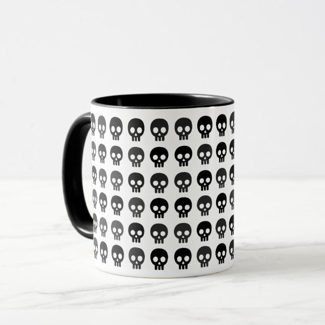 Caneca Grade de Caveira Negra (Frente Esquerda)