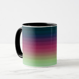 Caneca Gradient ombre stripe branda fina e multicolo