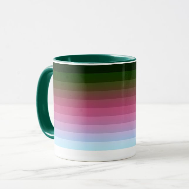Caneca Gradient ombre stripe branda fina e multicolo (Frente Esquerda)