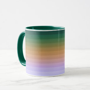 Caneca Gradient ombre stripe branda verde borrado verde