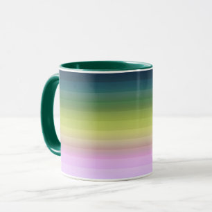 Caneca Gradient ombre stripe branda verde borrado verde