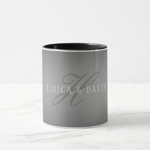 Caneca Gradiente Cinza Mudando Gradualmente Qualquer Nome