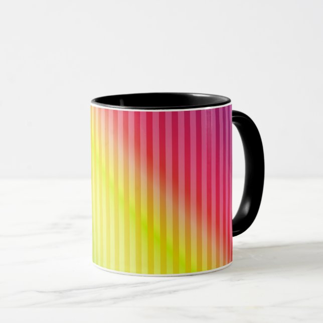 Caneca Gradiente de arco-íris ombre fluorescente brilhant (Frente Esquerda)
