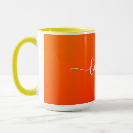 Caneca Gradiente laranja - nome do adicionar