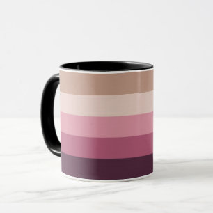 Caneca Gradiente Rosa Neutro Harmonioso em Faixa Horizont