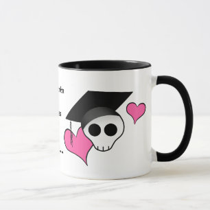 Caneca Graduação bonito do crânio do gótico do punk c