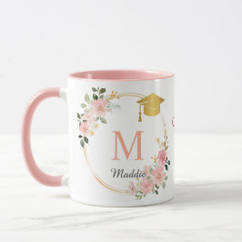 Caneca Graduação de Meninas Rosa Monograma